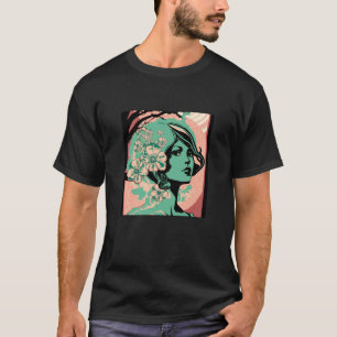 Camiseta Mulher japonesa Geisha Samurai Retro Vintage Kimon
