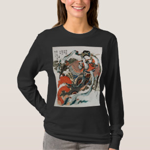 Camiseta Mulher Japonesa Jogando Flauta