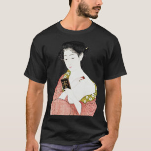 Camiseta Mulher Japonesa Linda Geisha pintura japonesa