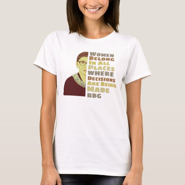 Camiseta mulher Juiz Ruth Bader T-Shirt (Frente)