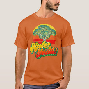 Camiseta Mulher Kale Sim Engraçado Vegetal Vintage Retro 80