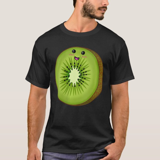 Camiseta Mulher Kiwi Comida de fantasia Fruta de Halloween  (Frente)
