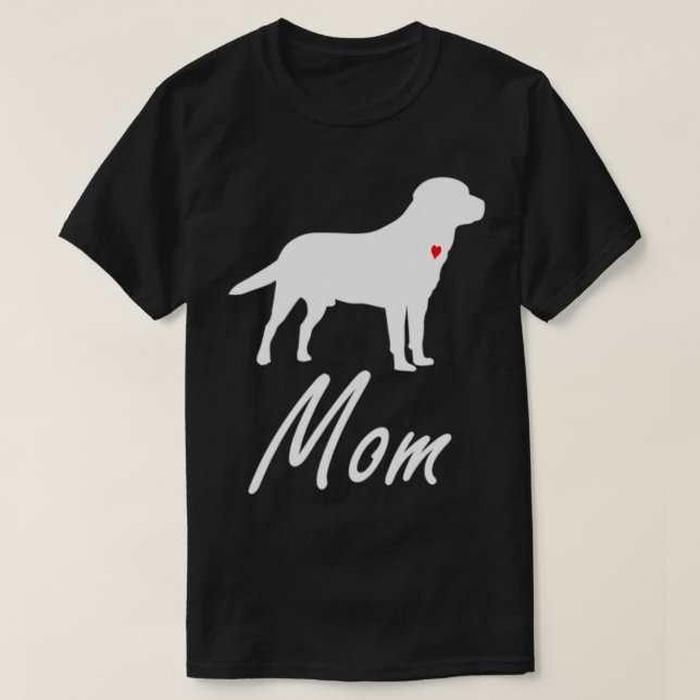 Camiseta Mulher Labrador Retriever Cachorro Mãe (Frente do Design)