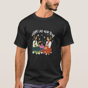 Camiseta Mulher laociana laociana feliz ano novo Lao