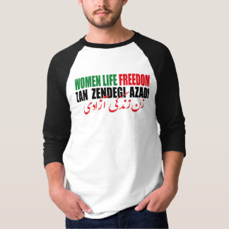 Camiseta Mulher Liberdade Irã Zan Zendegi Azadi Persa