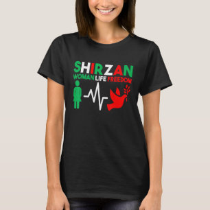 Camiseta Mulher Liberdade Irã Zan Zendegi Azadi Shirzan