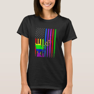 Camiseta Mulher Liberta Mãe Abraça Arco Arco-Íris Orgulho L
