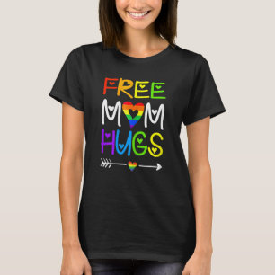 Camiseta Mulher Liberta Mãe Abraça Arco Arco-Íris Orgulho L