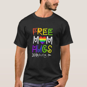 Camiseta Mulher Liberta Mãe Abraça Arco Arco-Íris Orgulho L