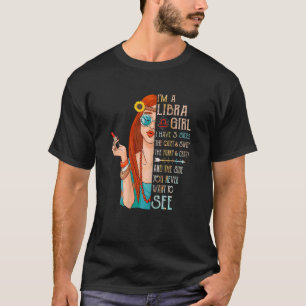 Camiseta Mulher Libra Garota Eu Tenho Três Lados Aniversári