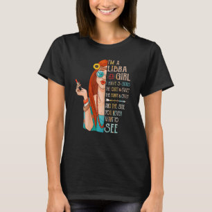 Camiseta Mulher Libra Garota Eu Tenho Três Lados Aniversári