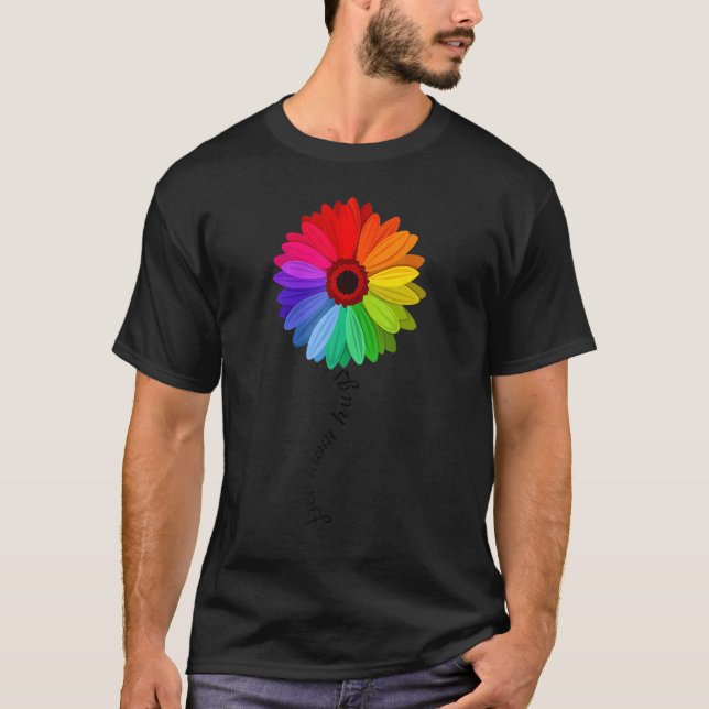 Camiseta Mulher Livre Mãe Abraça Orgulho gay Lgbt Floral Le (Frente)