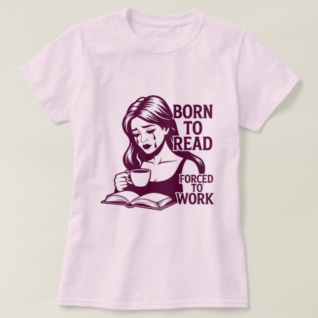 Camiseta Mulher Livro & Café (Frente do Design)