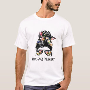 Camiseta Mulher Lotus Massage Terapista Mãe Mensagem Mãe Mã