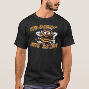 Camiseta Mulher Louca Abelha Senhora Inseto Doce Para Abelh