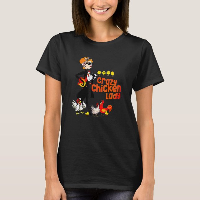 Camiseta Mulher Louca de Galinha (Frente)