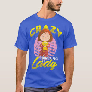 Camiseta Mulher Louca Guiné Porco Mãe Hamsters Dama Proprie