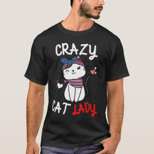 Camiseta Mulher Louca por Gatos Animal Dia das Mães