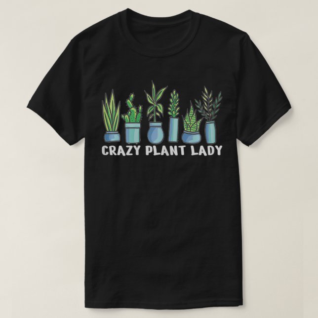 Camiseta Mulher Louca Senhora das Plantas (Frente do Design)