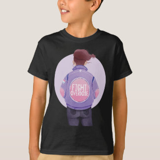 Camiseta mulher luta contra a sobredosagem Roxo