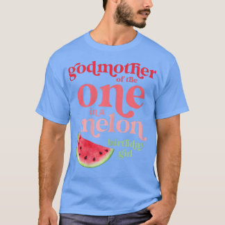 Camiseta Mulher: Madrinha De Um Em Um Melão Aniversário W