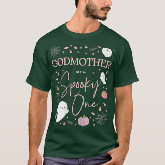 Camiseta Mulher Madrinha do Spooky One Girl Primeiro Aniver