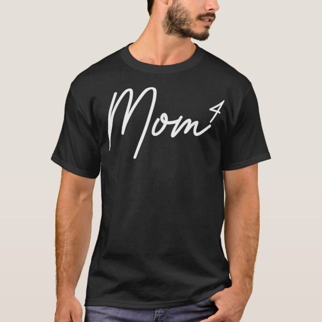 Camiseta Mulher Mãe4 Mãe de 4 Mãe de 4 Crianças Mãe Present (Frente)