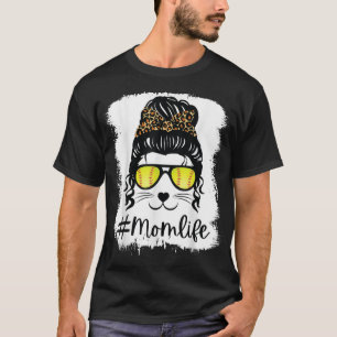 Camiseta Mulher Mãe A vida toda A merda do softball Bun sop
