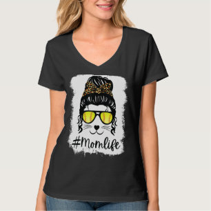 Camiseta Mulher Mãe A vida toda A merda do softball Bun sop