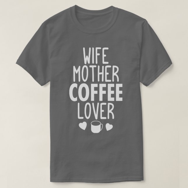 Camiseta Mulher mãe amante de café ideias (Frente do Design)