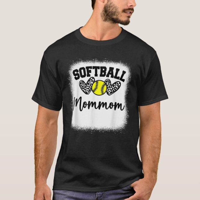 Camiseta Mulher-Mãe Bonita de Tee... de Softball Personaliz (Frente)
