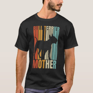 Camiseta Mulher-Mãe-Cão-Mãe Touro-Touro Retro