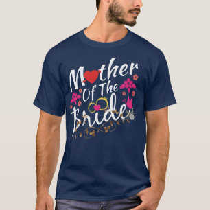 Camiseta Mulher Mãe da Noiva Par Brida de Casamento Bonito