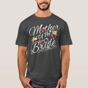 Camiseta Mulher Mãe da Noiva Par Brida de Casamento Bonito