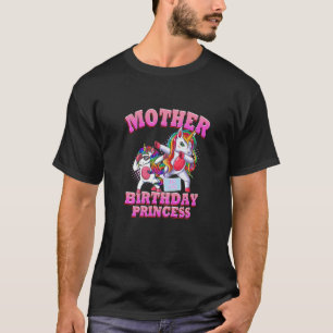 Camiseta Mulher Mãe Da Princesa Aniversário Dabbing Uni
