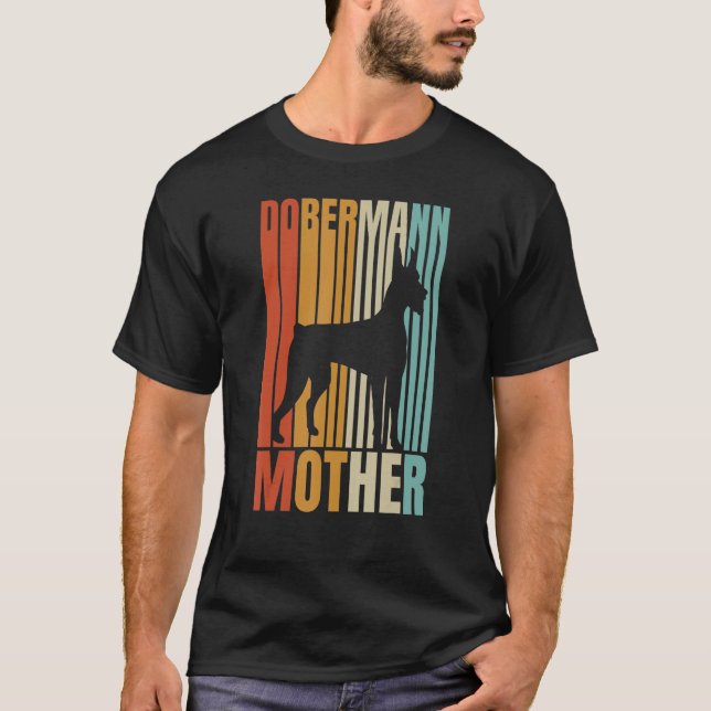 Camiseta Mulher-mãe de cão-mãe de Dobermann (Frente)