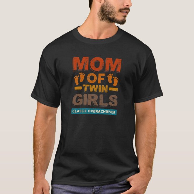 Camiseta Mulher Mãe De Gêmeas Gêmeas, Gêmeas Clássicas, Gêm (Frente)