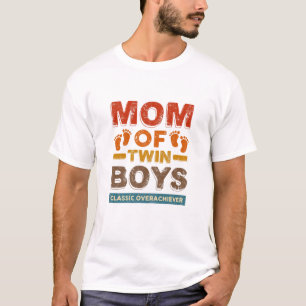 Camiseta Mulher Mãe De Gêmeos Gêmeos Gêmeos Gêmeos