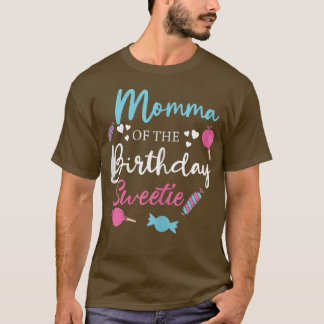 Camiseta Mulher Mãe Do Docinho De Aniversário Candy Boy Gir