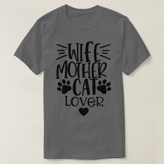 Camiseta Mulher Mãe Gato Sobretudo Gato Gato Mamãe Citação  (Frente do Design)