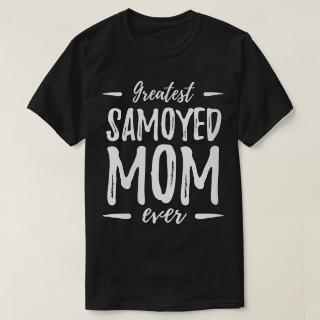 Camiseta Mulher Maior Cachorro Samoyed Mãe Engraçada Ideia  (Frente do Design)