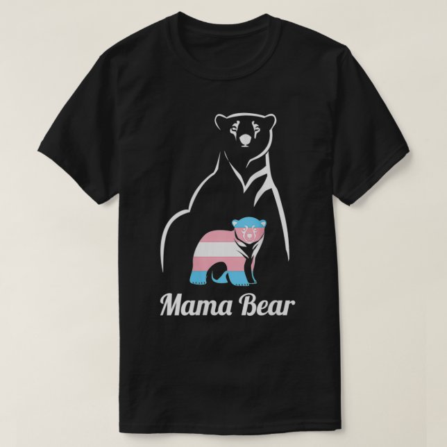Camiseta Mulher: Mama Ursa LGBTQ Transgênero Criança Transg (Frente do Design)