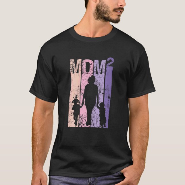 Camiseta Mulher Mamãe Gêmea Mãe dos Gêmeos Mãe Mãe 2Mãe (Frente)