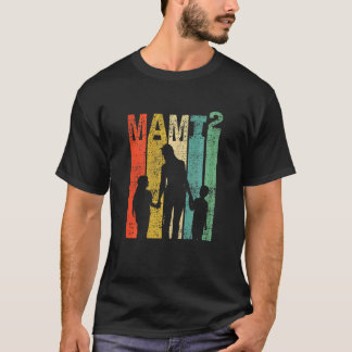 Camiseta Mulher Mamãe Gêmea Mãe dos Gêmeos Mãe Mãe 2Mãe