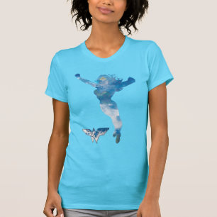 Camiseta Mulher Maravilha Azul Sky Silhouette