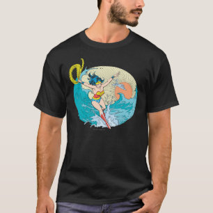 Camiseta Mulher Maravilha Céu do Oceano
