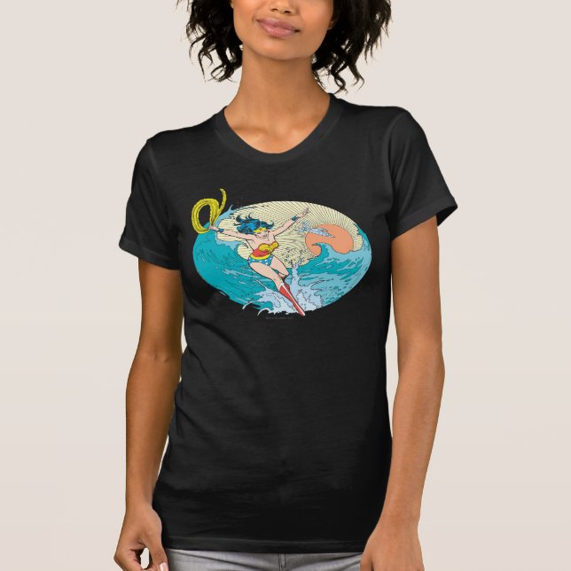 Camiseta Mulher Maravilha Céu Oceano (Frente)