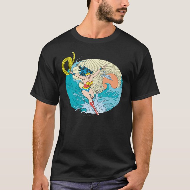 Camiseta Mulher Maravilha Céu Oceano (Frente)