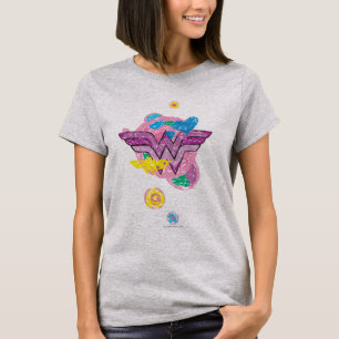 Camiseta Mulher Maravilha Colorida Escrivões
