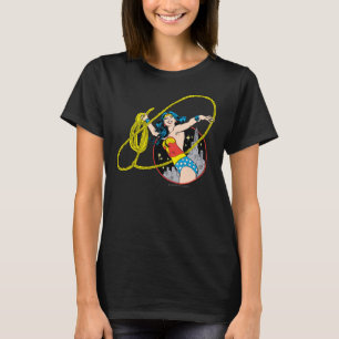 Camiseta Mulher Maravilha com fundo da cidade